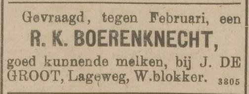 Gevraagd Boerenknecht